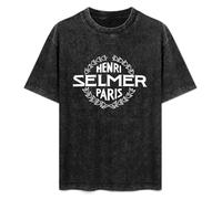 Henri Selmer Paris Saxophone T-Shirt Black Graphic Unisex Tee Shirt M
