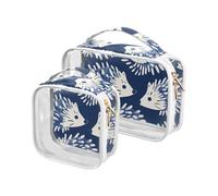 Henri Style Hedgehog Indigo Blue Men Toiletry Bag TSA Approvato Piccola Borsa Trucco Portatile Conformità Aeroporto Compagnia Aeroporto