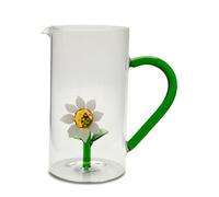 Henriette Brocca in vetro borosilicato con fiore "Treasure" D11xH17.5 cm