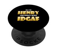 Henry Costume IDGAF Funny Meme Halloween Costume For Henrys PopSockets PopGrip Adesivo