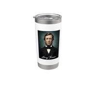 Henry David Thoreau Bicchiere termico in acciaio inox doppia parete