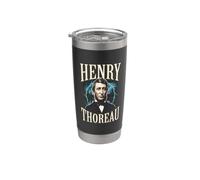 Henry David Thoreau Bicchiere termico in acciaio inox doppia parete