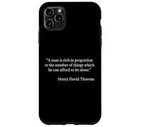 Henry David Thoreau Un uomo è ricco citazione Custodia per iPhone 11 Pro Max