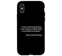 Henry David Thoreau Un uomo è ricco citazione Custodia per iPhone X/XS