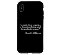 Henry David Thoreau Un uomo è ricco citazione Custodia per iPhone XS Max