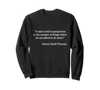 Henry David Thoreau Un Uomo è Ricco Citazione Felpa