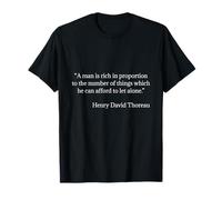 Henry David Thoreau Un Uomo è Ricco Citazione Maglietta