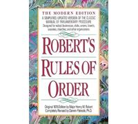 Henry M. Robert Robert's Rules of Order (Tascabile)