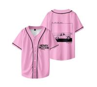 Henry Moodie The Good Old Days Baseball T-Shirt, T-Shirt A Maniche Corte per Adulti Girocollo Unisex Stile Street da Indossare Ogni Giorno in Tutte Le Stagioni Style Smart Cool,Rosa,3XL