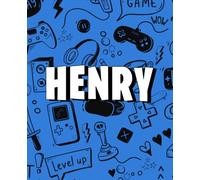 HENRY Name Notebook: Personalized Video Game Journal for Kids, Teens & Gaming Fans -200 Lined Pages for Writing, School, or Gift - Soft Matte Cover