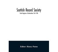 Henry Paton Scottish Record Society; Parish Registers of Dunfermline (Tascabile)