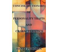 Henry Piironen Concise Dictionary of Personality Traits and Characte (Tascabile)