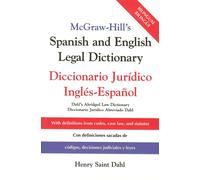 Henry Saint Dahl McGraw Hill's Spanish/English Legal Dict (PB) (Tascabile)