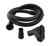 Henry, set di tubi per aspirapolvere, 2,5 m, nero, con adattatore e spazzola di aspirazione piatta, compatibile con modelli Henry, Hoover, James, Harry Basil, colore: nero