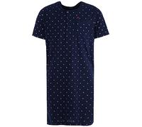 Henry Terre Camicia da notte da uomo a maniche corte per l'estate, taglia M-3XL, blu navy, XL