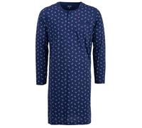 Henry Terre Camicia da notte da uomo, a maniche lunghe, con colletto alto, taglie M-3XL, blu navy, XXL