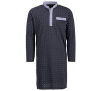 Henry Terre - Camicia da notte da uomo a maniche lunghe con punti e tasca sul petto, taglia M-3XL, antracite., M