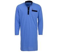 Henry Terre Camicia da notte da uomo, a maniche lunghe, con taschino, taglia M-3XL, Azzurro, XL