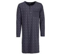 Henry Terre Camicia da notte da uomo a maniche lunghe, design Wave sul petto, taglia M-3XL