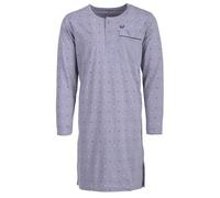 Henry Terre Camicia da notte da uomo a maniche lunghe, design Wave sul petto, taglia M-3XL