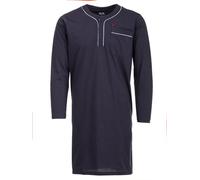 Henry Terre Camicia da notte da uomo a maniche lunghe, tinta unita, tasca sul petto, taglia M-3XL, antracite., XXL