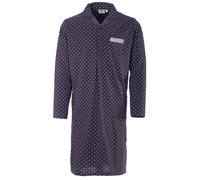 Henry Terre Camicia da notte da uomo Gustav a maniche lunghe con motivo a rombi, colletto camicia, piega addominale, tasca sul petto, taglia M-3XL, antracite., L