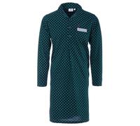 Henry Terre Camicia da notte da uomo Gustav a maniche lunghe con motivo a rombi, colletto camicia, piega addominale, tasca sul petto, taglia M-3XL, verde, L