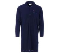 Henry Terre Camicia da notte da uomo Gustav a maniche lunghe, design a tinta unita, colletto camicia, piega addominale, tasca sul petto, taglia M-3XL, blu navy, XL