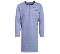 Henry Terre Camicia da notte termica da uomo, a maniche lunghe, design ondulato, tasca sul petto, taglia M-3XL