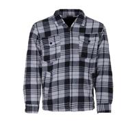 Henry Terre Giacca da boscaiolo, da uomo, in flanella, foderata a quadretti, antracite., XL