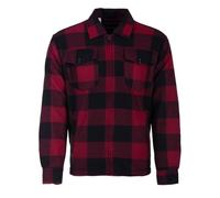 Henry Terre Giacca da boscaiolo, da uomo, in flanella, foderata a quadretti, Colore: rosso, XL