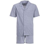 Henry Terre Pigiama da uomo Shorty Karl con motivo a croce, set M-5XL in cotone, pantaloncini e maniche corte, elegante design estivo, grigio chiaro, 4XL