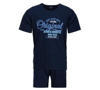 Henry Terre Pigiama da uomo Shorty Original Authentic Nightwear 2 pezzi M-5XL cotone, blu navy, XXXL