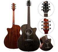 Henry's Daily GAD1 - Chitarra western con suono caldo ricco e lavorazione di alta qualità, coperta in abete massello e corpo in mogano, chitarra acustica per principianti e avanzati