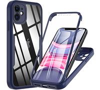 Hensinple Cover iPhone 11, Custodia per iPhone 11 Antiurto 360 Gradi con Protezione Schermo Integrata Rugged Doppia Bumper Case Custodia per iPhone 11 - Blu