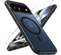 Hensinple Custodia magnetica per Google Pixel 11/11 Pro con pellicola protettiva, compatibile con MagSafe e Pixelsnap di grado militare antiurto traslucido opaco duro Pixel 11/11 Pro, nero