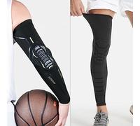 Hensych Ginocchiere sportive sportive per uomo/donna, 2 set di ginocchiere e maniche, ginocchiere e gomiti, adatte per attività all'aperto, escursioni, calcio e basket (L)