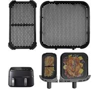 Henxing - Set di 2 paraspruzzi in silicone per Airfryer 3000 Dual Basket, accessori per friggitrice a vapore Philips, serie 5000 Dual Basket, paraspruzzi per Philips, NA350 6L/3L