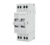 HENYEER Interruttore automatico, 2P 125A interruttore di trasferimento manuale (MTS), interruttore di disconnessione a doppia alimentazione con interblocco meccanico, protezione da sovracorrente (63A)