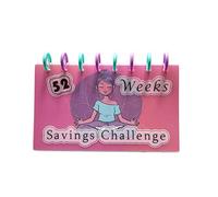 HENYGEN 52 settimane di risparmio sfide blocco note risparmio sfide libro con buste diario per pianificazione finanziaria diario finanziario