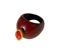 HENYGEN Anelli geometrici alla moda in resina con pietre di zircone colorate per le donne elegante accessorio elegante anelli per feste, One Size, come descritto, come descritto