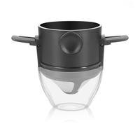 HENYGEN Filtro pieghevole per macchina da caffè a doppia rete in acciaio inossidabile Tazza portatile per uso in campeggio Versare sopra il filtro del caffè in acciaio inossidabile