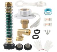 HENYGEN Kit di valvole di ritegno in ottone per camper con adattatore anti-riflusso da 3/4" con tubo da 60 PSI per sistemi d'acqua dolce marini Collegamento ingresso acqua