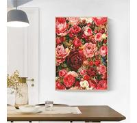 Henypt Diy Ricamo Punto Croce Set, Mare Di Rose 11Ct Principianti Cucito A Mano Cross Stitch Embroidery Starter Kit Per Decorazione Domestica