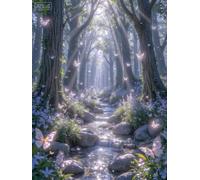 Henypt Punto Croce Prestampato Paesaggio Della Foresta Da Favola 14Ct Set Per Ricamo Prestampato Completo Bambini Stampati Schemi Ricamare Decorazione Da Parete Di Casa Principianti 60x80cm