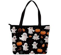 HEOEH Borsa tote da donna grande borsa a tracolla con cerniera e tasche per università, scuola, lavoro, viaggi, shopping, (Dance Santa), Multicolore 2., Taglia unica