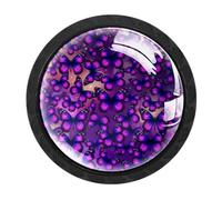 HEOEH Confezione da 4 pomelli rotondi per cassetti a forma di farfalle, colore viola, per cassettiera, credenze, porte, accessori per cucina e mobili da bagno