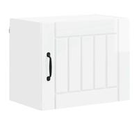 Heofavd Frontale della lavastoviglie Lucca bianco lucido, elegante frontale in legno per cucine moderne da incasso, pannello e armadietto da parete, 50 x 31 x 40 cm