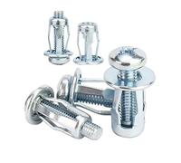 heofonm Expansion Screw Petal Nut,Jack Nuts with Screws,M4-25,M5-25,M6-25 Petal Shape Metal Nut,Jack Nut Tool for Hollow Wall Iron Skin Line Use in Thin Soft Wall (M6-25,50pcs)
