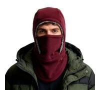 heofonm Unisex Windproof & Warm Balaclava, Winter Fleece Ski Mask Hooded Scarf Cold Weather Hat Neck Warmer (Red)